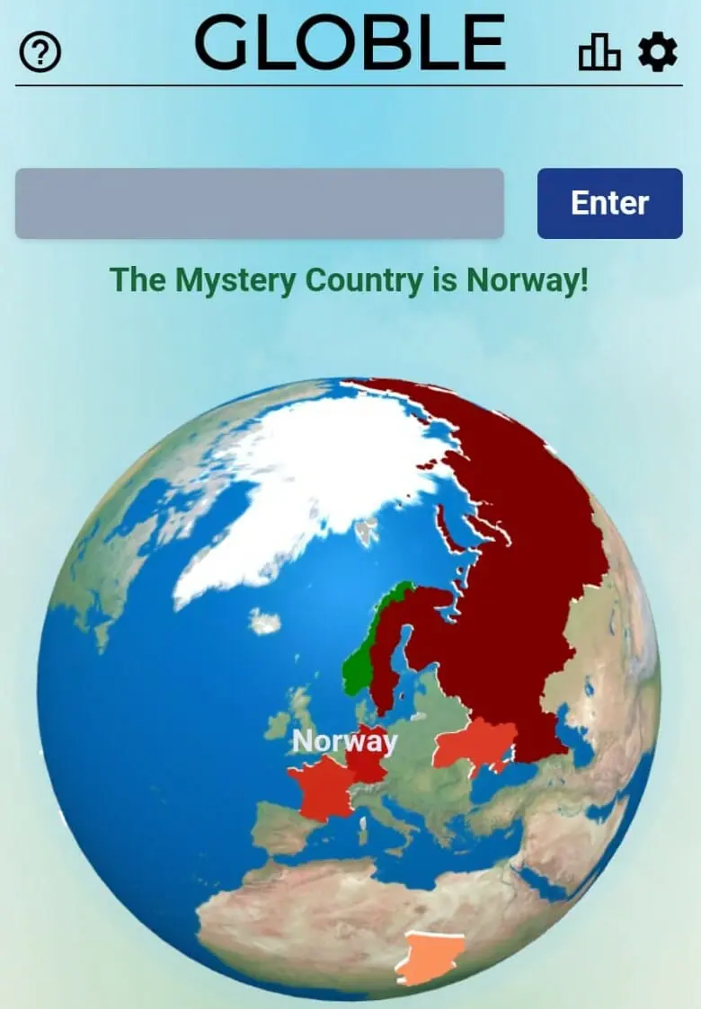Daily Globle Answer - 18th November 2022