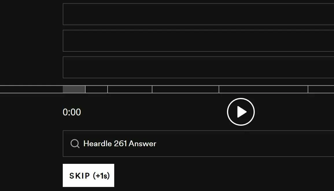 Daily Heardle 261 - 12th November 2022