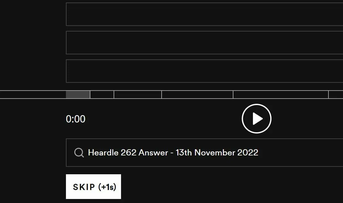 Daily Heardle 262 - 13th November 2022