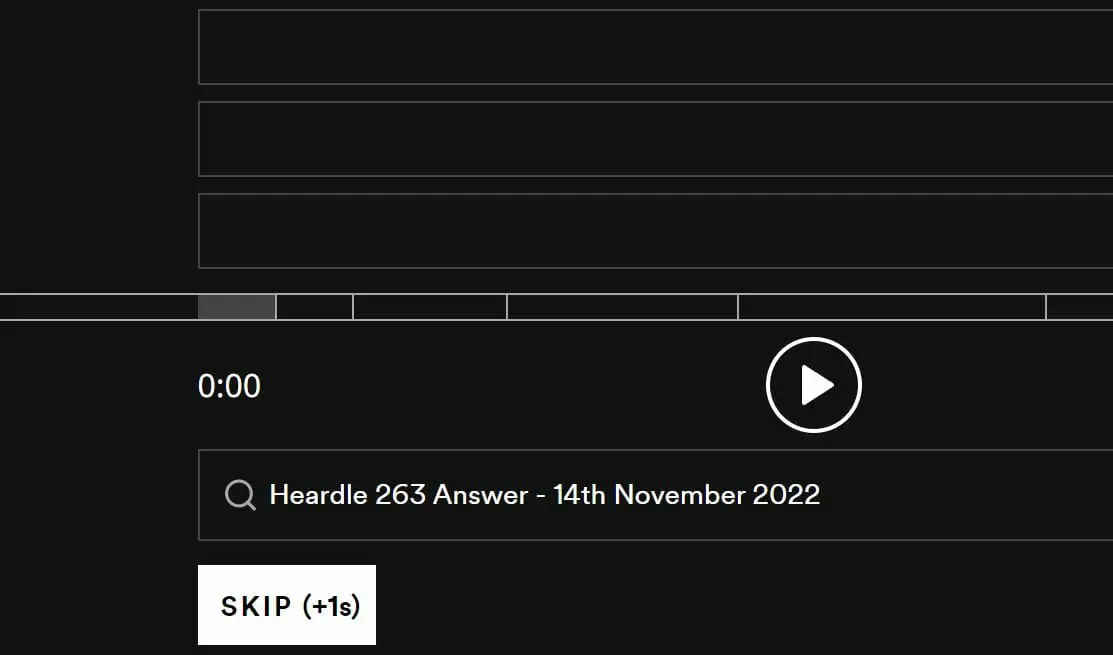 Daily Heardle 263 - 14th November 2022