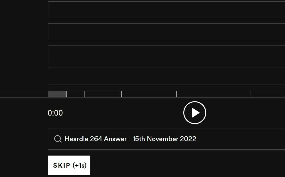 Daily Heardle 264 - 15th November 2022