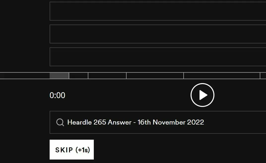 Daily Heardle 265 - 16th November 2022