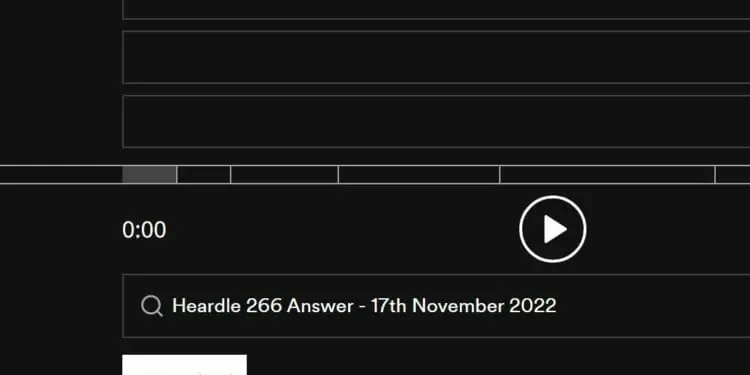 Daily Heardle 266 - 17th November 2022