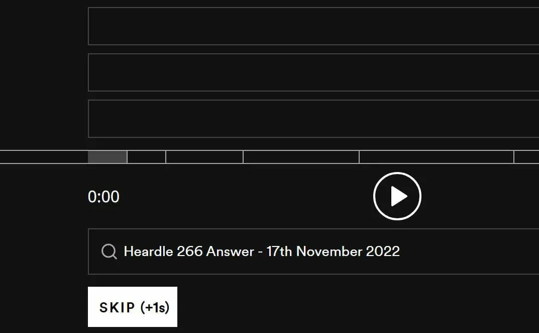 Daily Heardle 266 - 17th November 2022