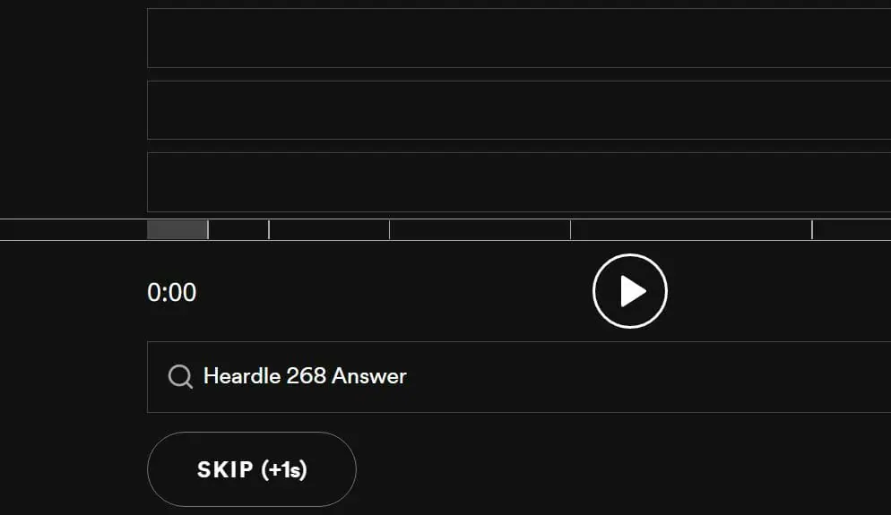 Daily Heardle 268 - 19th November 2022