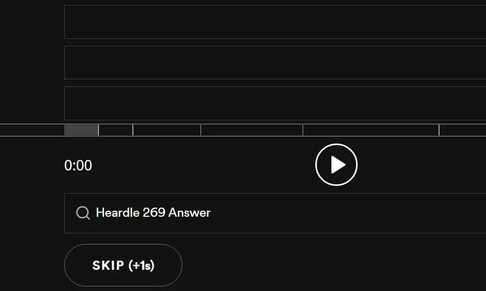 Daily Heardle 269 - 20th November 2022