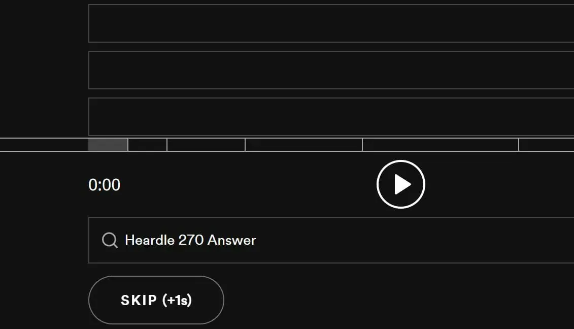 Daily Heardle 270 - 21st November 2022