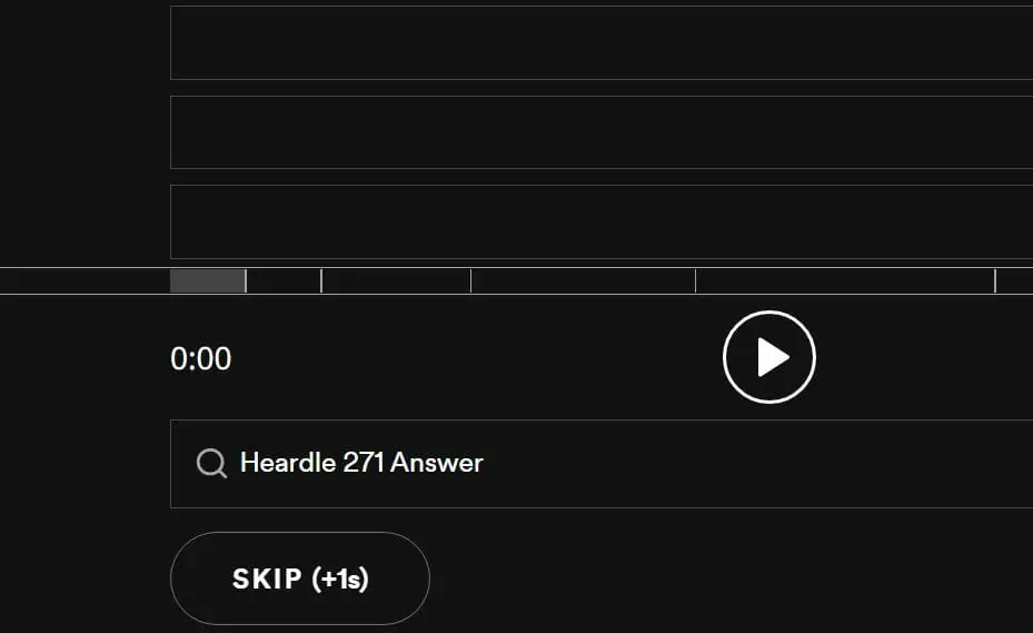 Daily Heardle 271 - 22nd November 2022