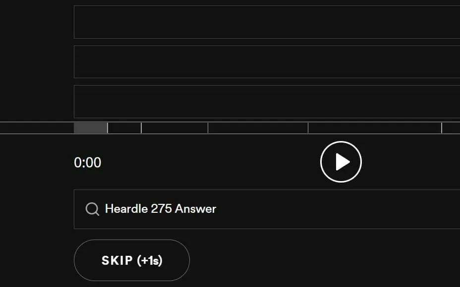 Daily Heardle 275 - 26th November 2022