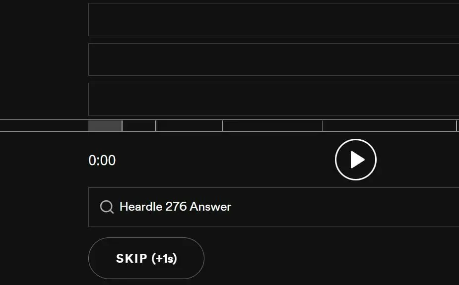 Daily Heardle 276 - 27th November 2022