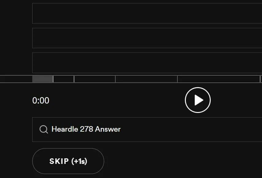 Daily Heardle 278 - 29th November 2022