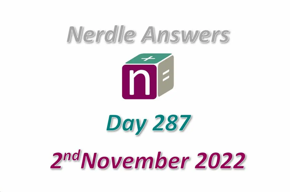 Daily Nerdle 287 Answers - November 2nd, 2022