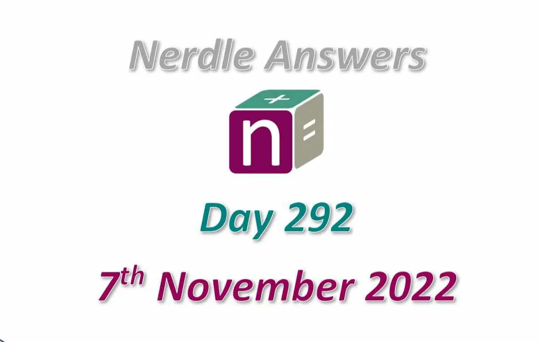 Daily Nerdle 292 Answers - November 7th, 2022