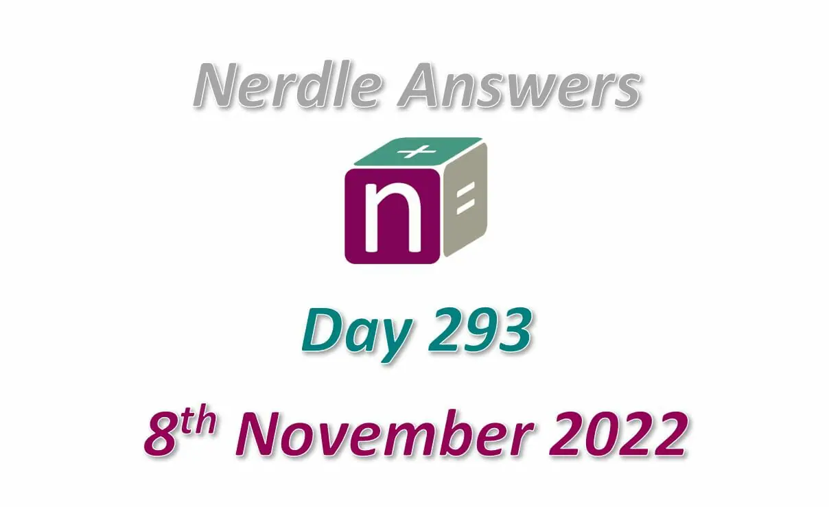 Daily Nerdle 293 Answers - November 8th, 2022