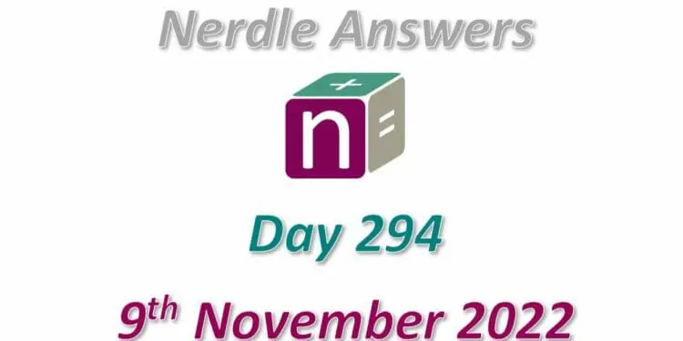 Daily Nerdle 294 Answers - November 9th, 2022