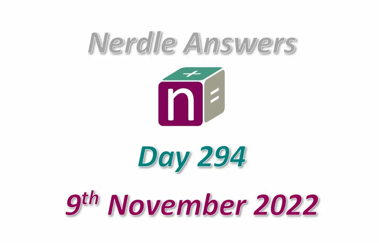 Daily Nerdle 294 Answers - November 9th, 2022