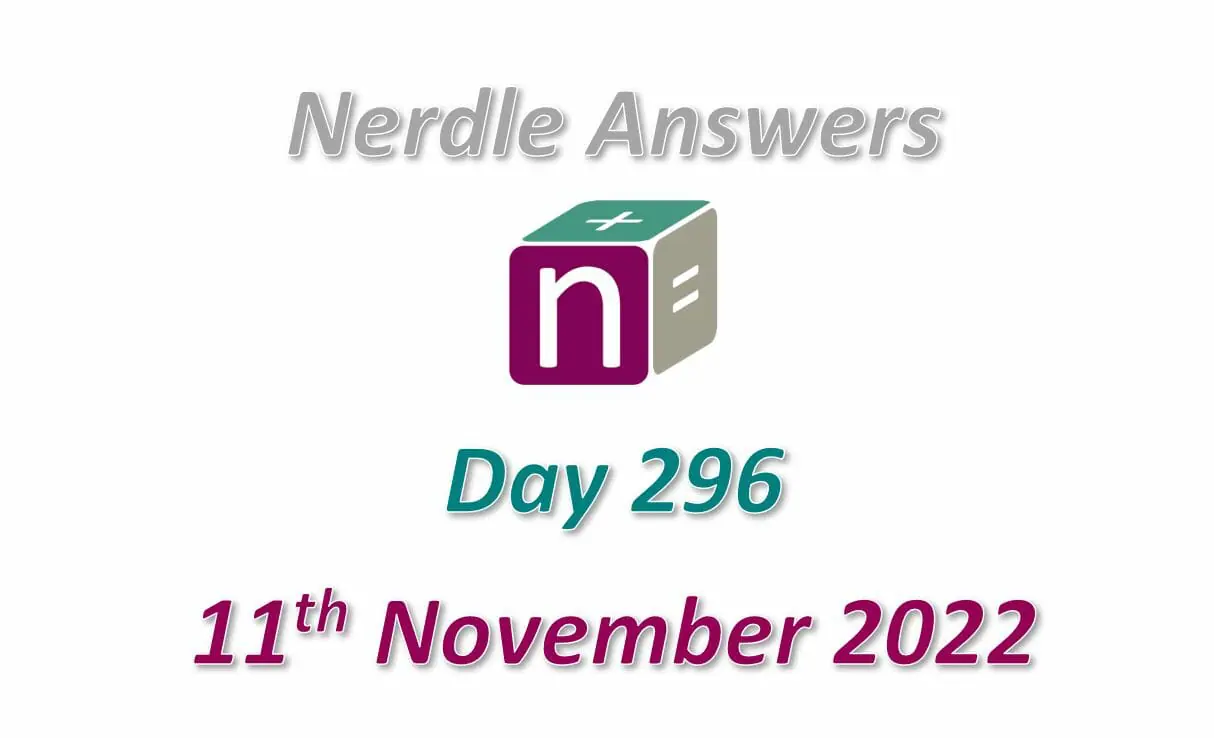 Daily Nerdle 296 Answers - November 11th, 2022