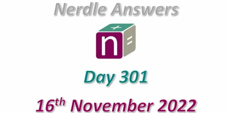 Daily Nerdle 301 Answers - November 16th, 2022