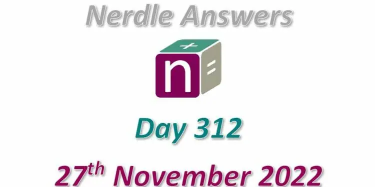 Daily Nerdle 312 Answers - November 27th, 2022