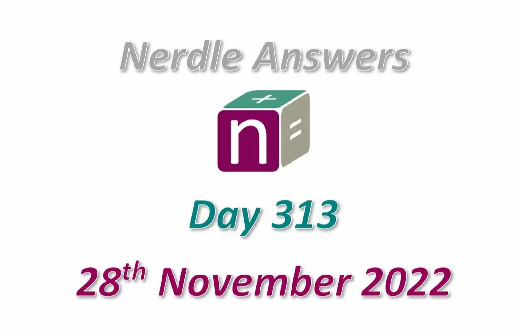 Daily Nerdle 313 Answers - November 28th, 2022