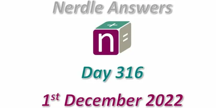 Daily Nerdle 316 Answers - December 1st, 2022