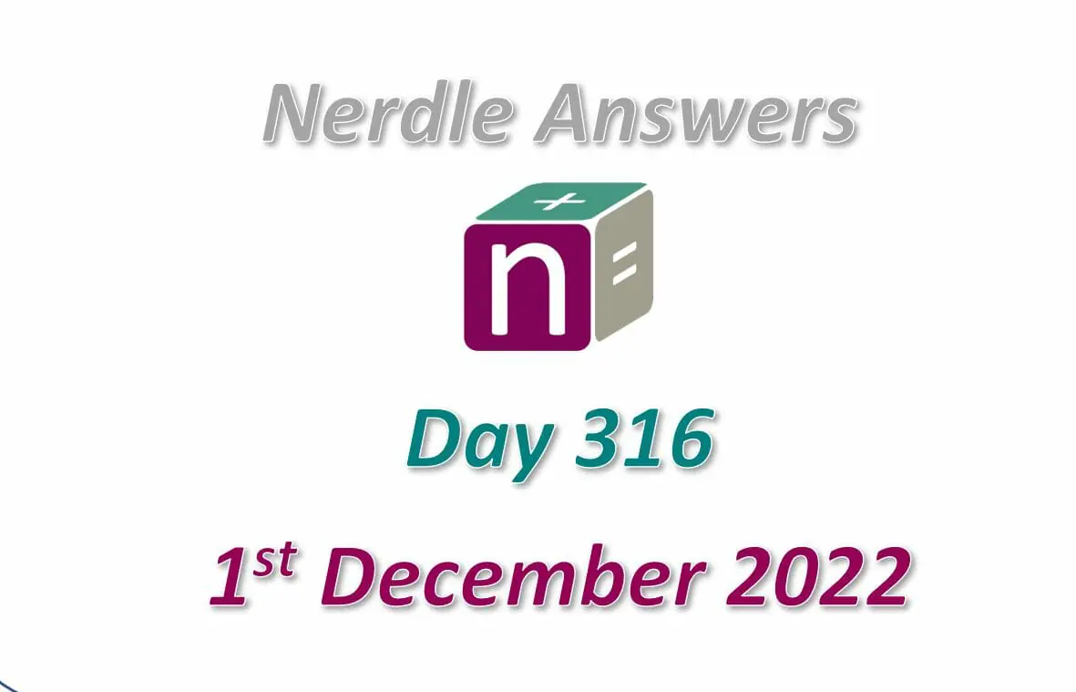 Daily Nerdle 316 Answers - December 1st, 2022