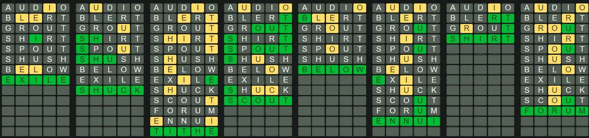 Daily Octordle 300 Answer - November 20th 2022