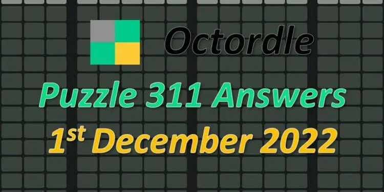 Daily Octordle 311 - December 1st 2022