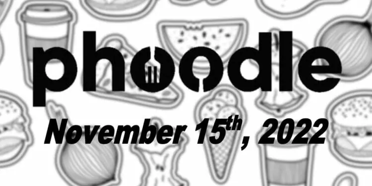 Daily Phoodle - 15th November 2022