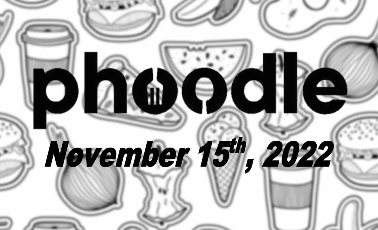 Daily Phoodle - 15th November 2022