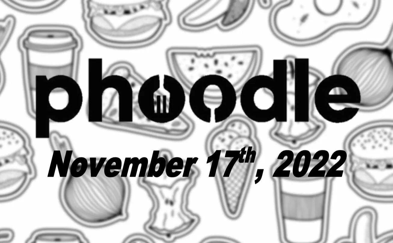 Daily Phoodle - 17th November 2022