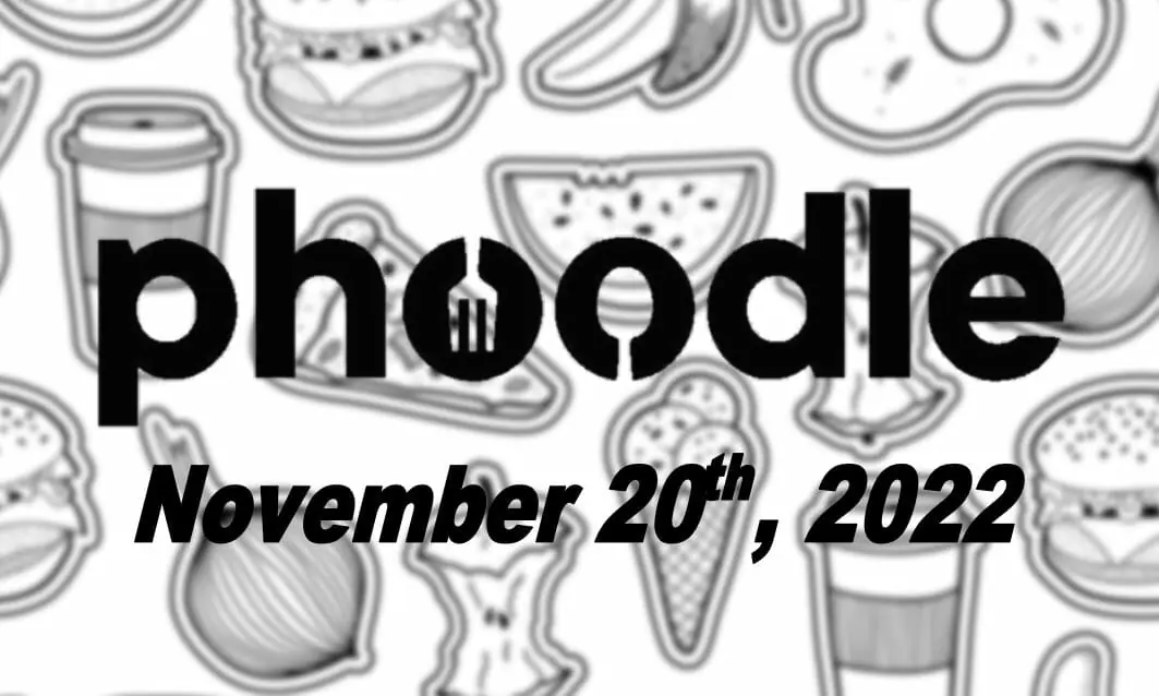 Daily Phoodle - 20th November 2022
