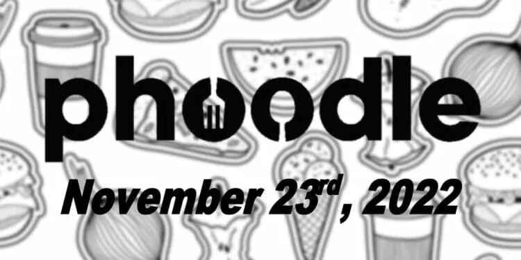 Daily Phoodle - 23rd November 2022