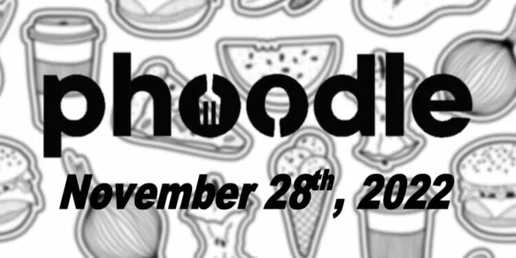 Daily Phoodle - 28th November 2022