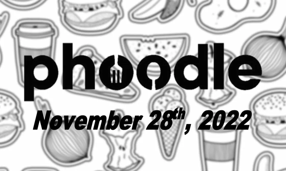 Daily Phoodle - 28th November 2022