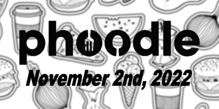 Daily Phoodle - 2nd November 2022
