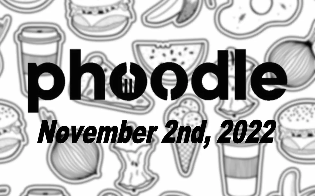 Daily Phoodle - 2nd November 2022