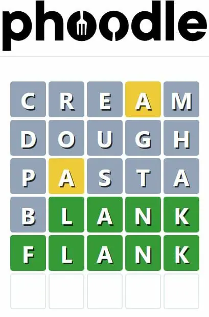 Daily Phoodle Answer 178 - 2nd November 2022