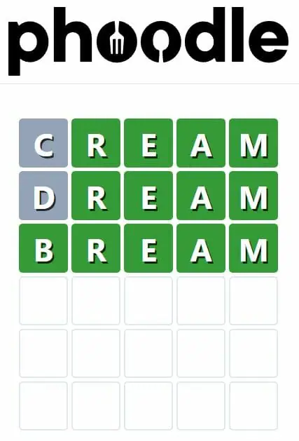 Daily Phoodle Answer 182 - 6th November 2022