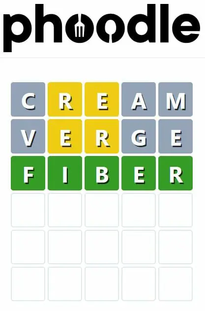 Daily Phoodle Answer 197 - 21st November 2022