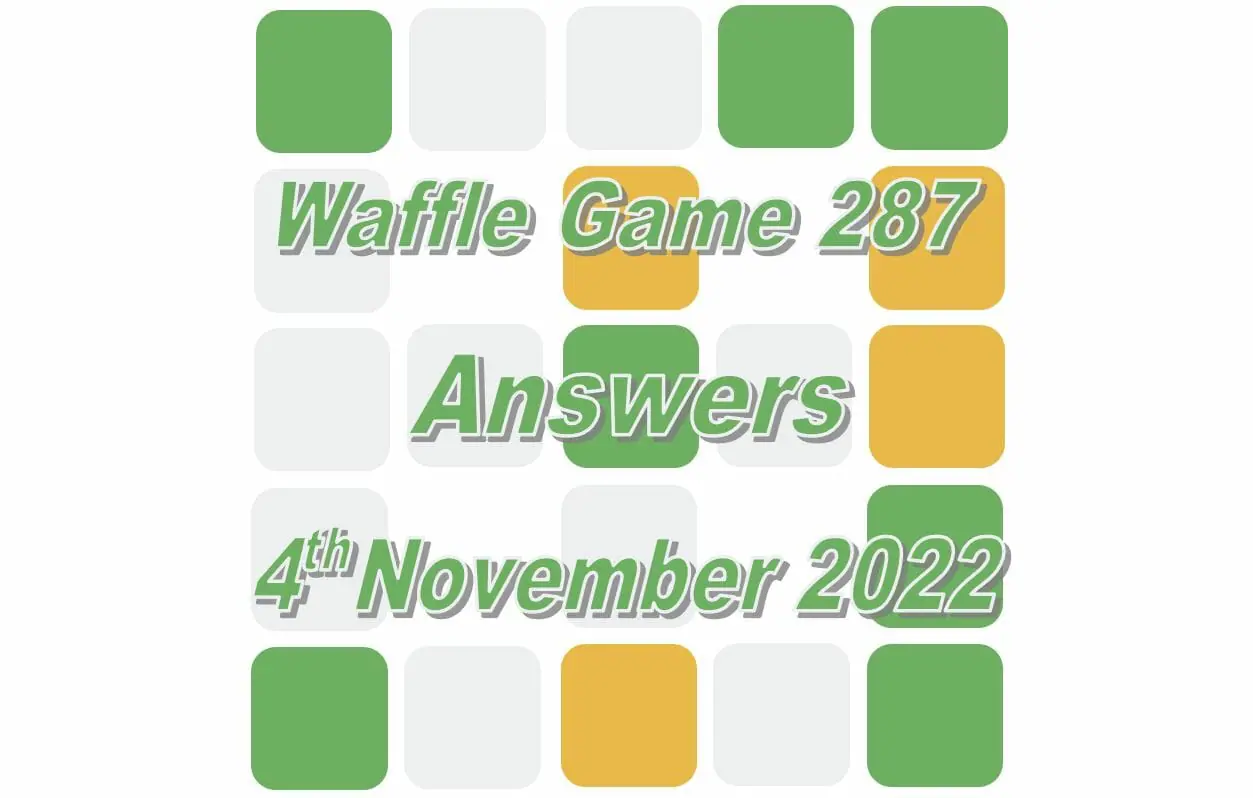 Daily Waffle - November 4th 2022