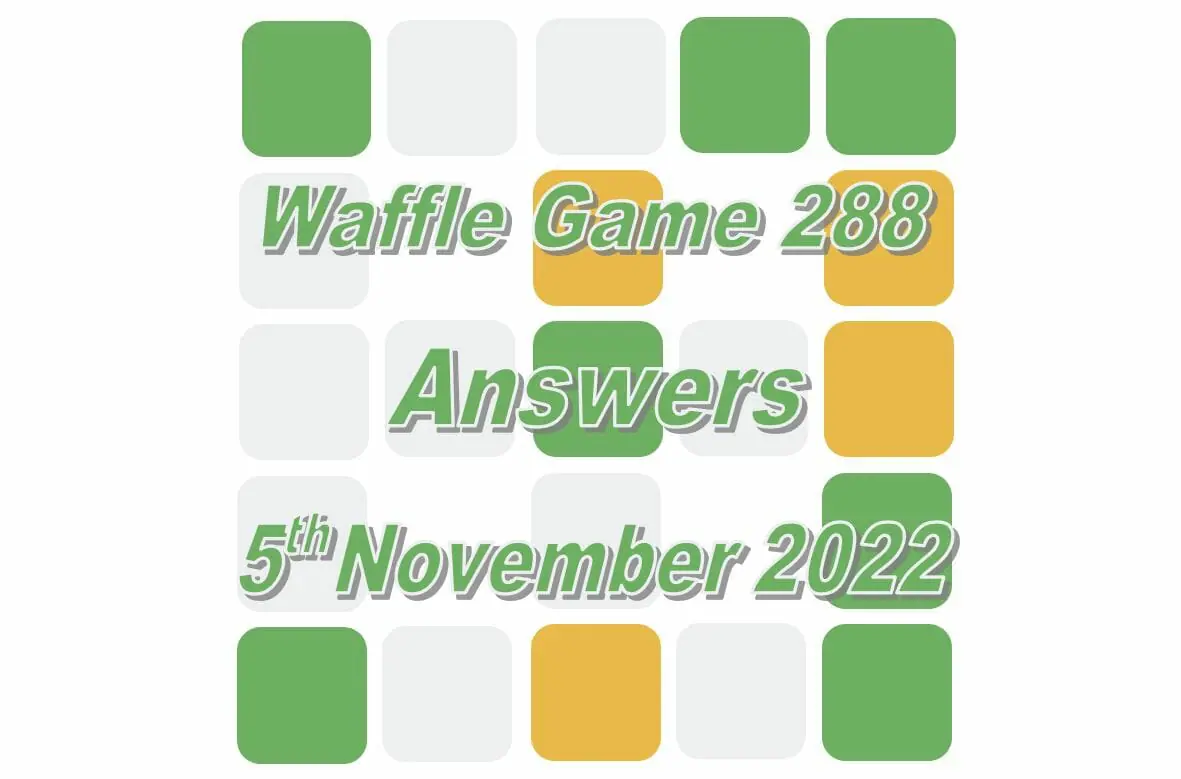 Daily Waffle - November 5th 2022