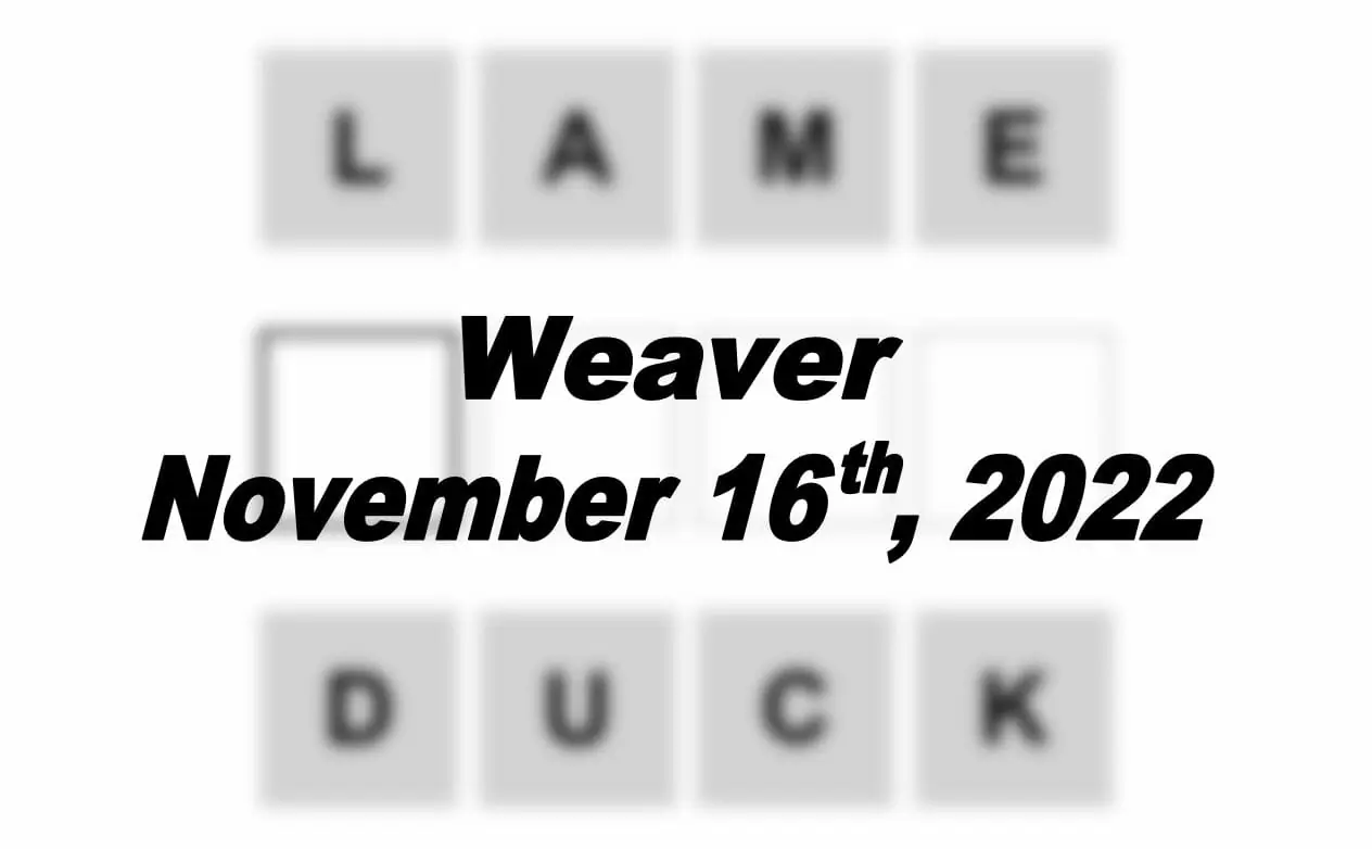Daily Weaver - 16th November 2022