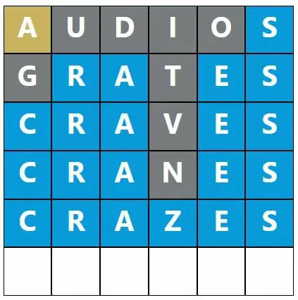 Daily Word Hurdle #581 Morning Answer - 4th November 2022