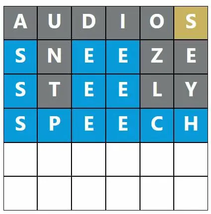 Daily Word Hurdle #592 Afternoon Answer - 9th November 2022