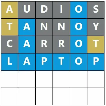Daily Word Hurdle #613 Morning Answer - 20th November 2022