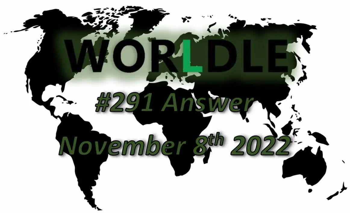 Daily Worldle 291 - November 8th 2022