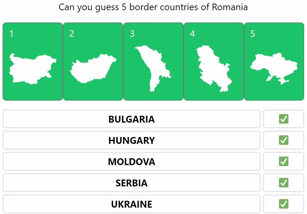 Daily Worldle 293 Bonus Neighbouring Countries Answer - November 10th 2022