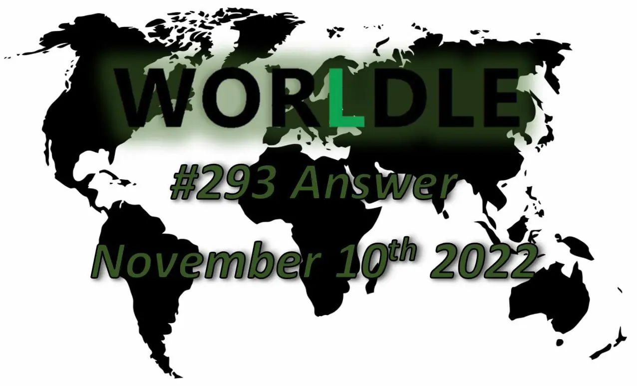 Daily Worldle 293 - November 10th 2022