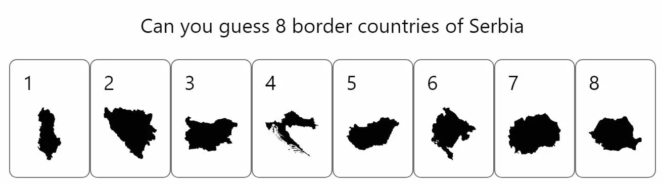 Daily Worldle 303 Bonus Neighbouring Countries - November 20th 2022